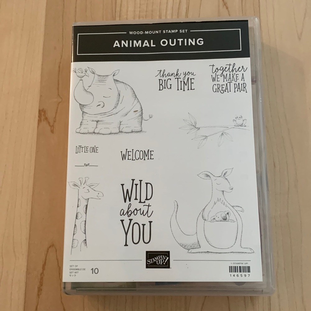 Stampin Up! Animal Outing Wood Mount Stamp Set